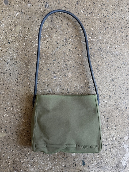 Miu Miu Handbags - miu miu vintage army green shoulder bag